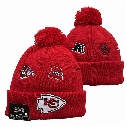Chiefs Team Logo Pom Knit Hat YD