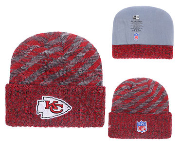 Chiefs Team Logo Red Stripe Cuffed Knit Hat YD