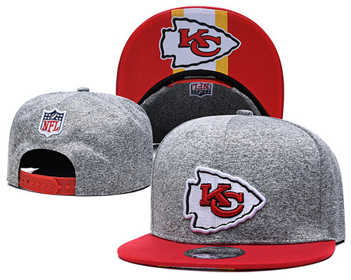 Chiefs Team Logos Adjustable Gray Hat GS
