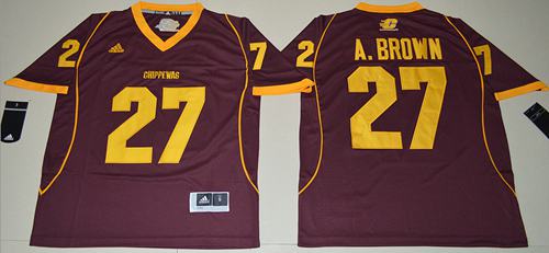 Chippewas #27 Antonio Brown Maroon Stitched NCAA Jersey Chippewas #27 Antonio Brown Maroon Stitched NCAA Jersey