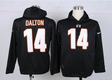 Cincinnati Bengals #14 Andy Dalton Pullover Hoodie Black
