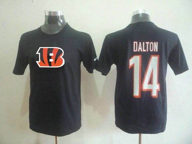 Cincinnati Bengals 14 Andy Dalton Name & Number T-Shirt Cincinnati Bengals 14 Andy Dalton Name & Number T-Shirt
