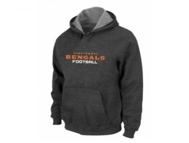 Cincinnati Bengals Authentic font Pullover Hoodie D.Grey