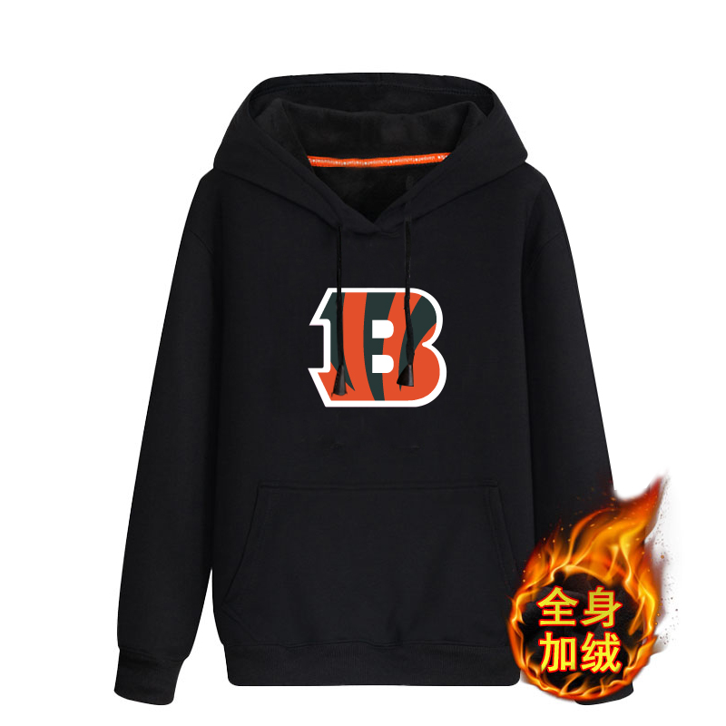 Cincinnati Bengals Black Men's Winter Thick NFL Pullover Hoodie Cincinnati Bengals Black Men's Winter Thick NFL Pullover Hoodie