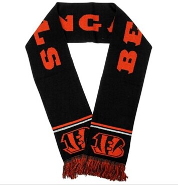 Cincinnati Bengals Black Metallic Thread Scarf Cincinnati Bengals Black Metallic Thread Scarf