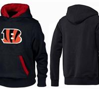Cincinnati Bengals Logo Pullover Hoodie Black & Red Cincinnati Bengals Logo Pullover Hoodie Black & Red
