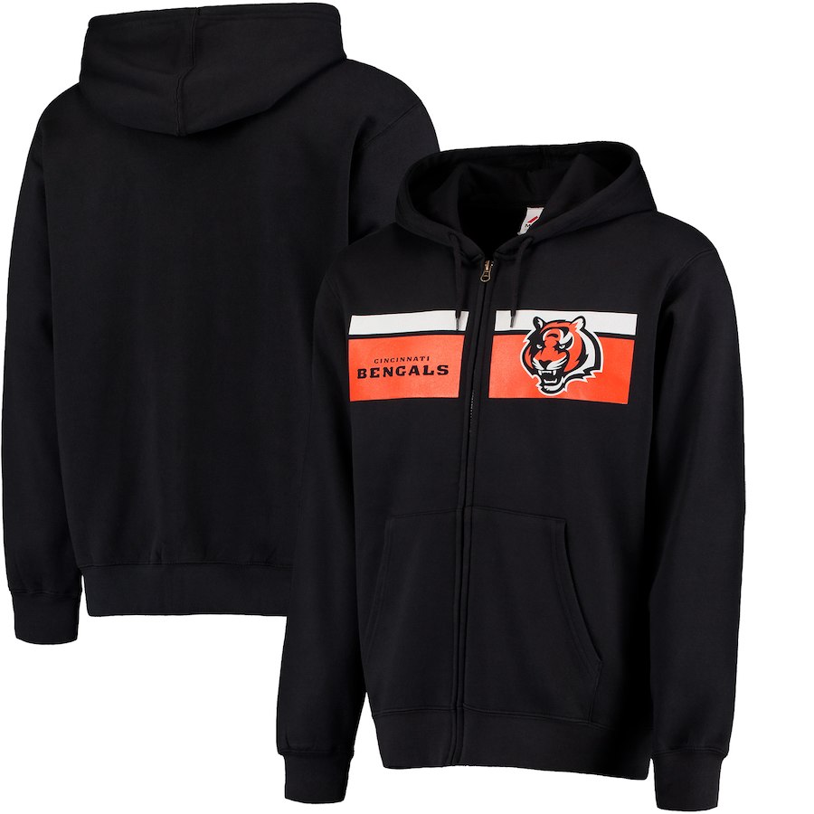 Cincinnati Bengals Majestic Touchback Full Zip Hoodie Black Cincinnati Bengals Majestic Touchback Full Zip Hoodie Black