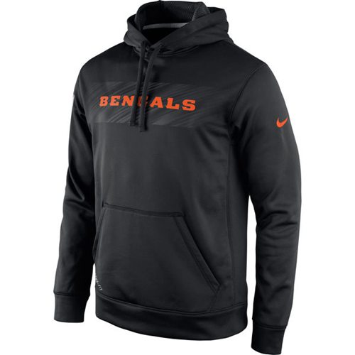 Cincinnati Bengals Nike KO Speed Wordmark Performance Hoodie Black Cincinnati Bengals Nike KO Speed Wordmark Performance Hoodie Black