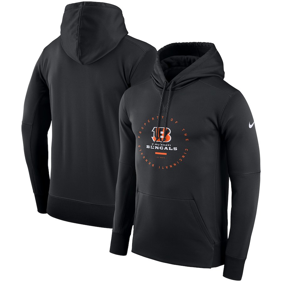 Cincinnati Bengals Nike Sideline Property Of Wordmark Logo Performance Pullover Hoodie Black Cincinnati Bengals Nike Sideline Property Of Wordmark Logo Performance Pullover Hoodie Black