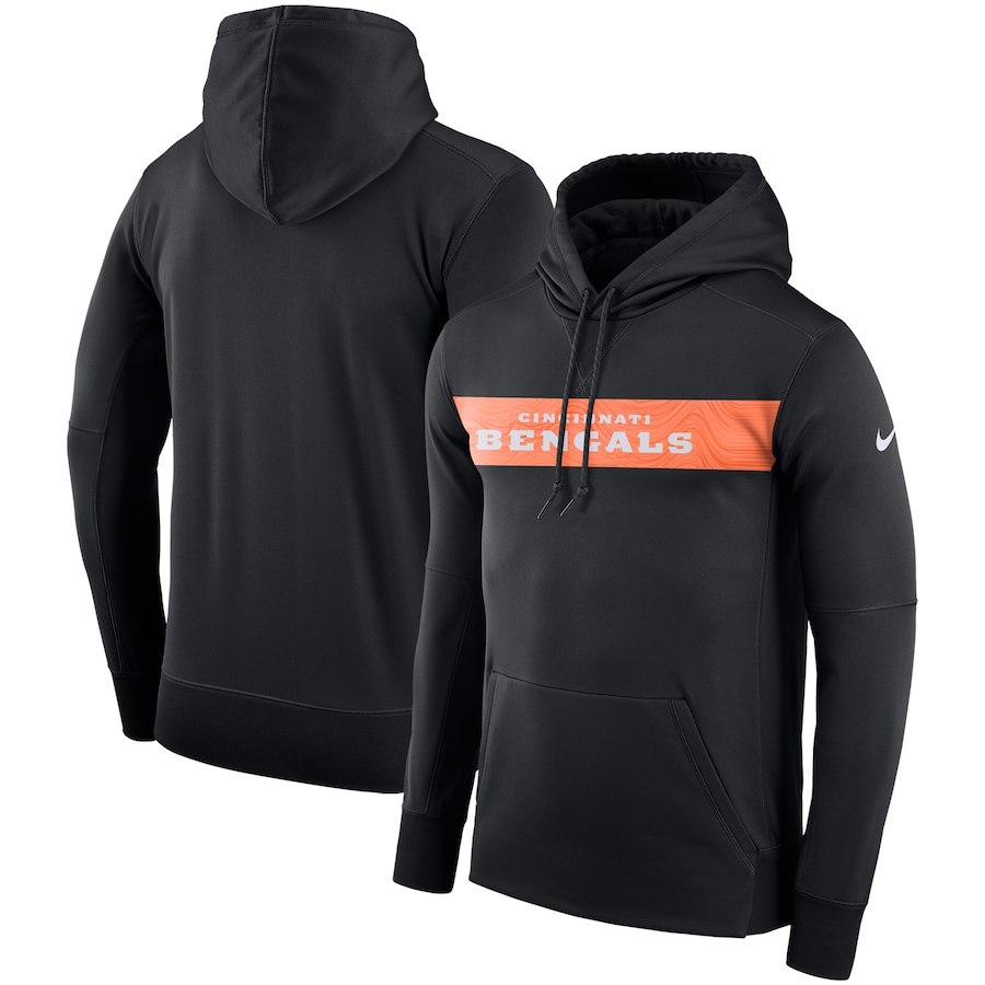 Cincinnati Bengals Nike Sideline Team Performance Pullover Hoodie Black Cincinnati Bengals Nike Sideline Team Performance Pullover Hoodie Black