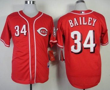 Cincinnati Reds  #34 Homer Bailey Red Baseball Jersey