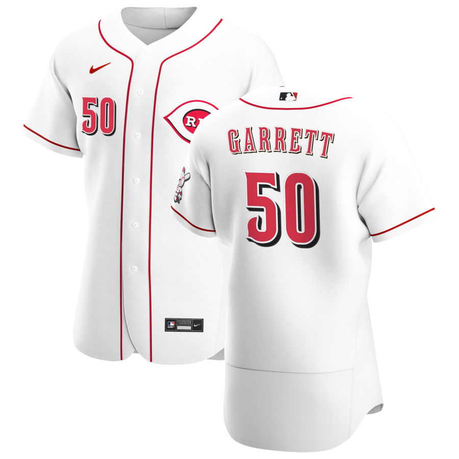 Cincinnati Reds #50 Amir Garrett Men's Nike White Home 2020 Authentic Player MLB Jersey Cincinnati Reds #50 Amir Garrett Men's Nike White Home 2020 Authentic Player MLB Jersey