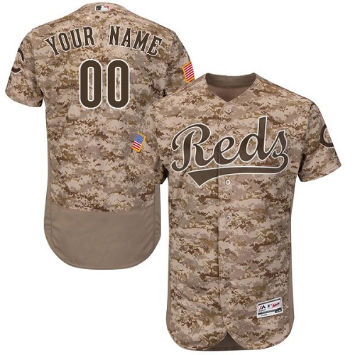 Cincinnati Reds Camo Men's Customized Flexbase Jersey Cincinnati Reds Camo Men's Customized Flexbase Jersey