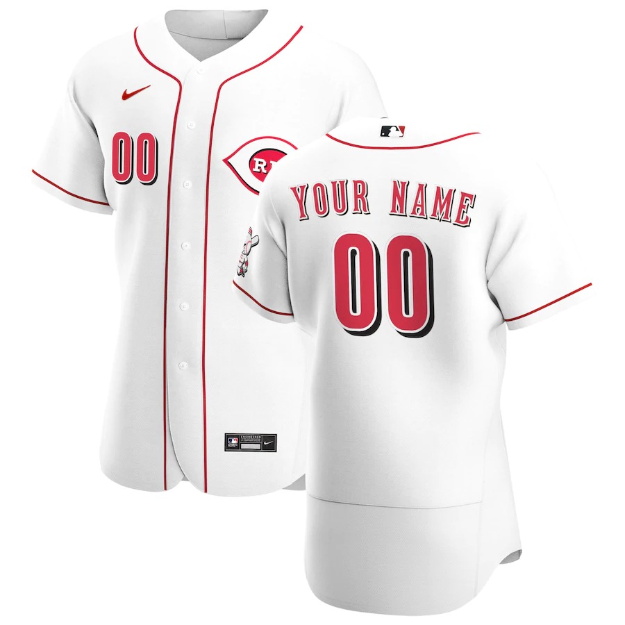 Cincinnati Reds Custom Men's Nike White Home 2020 Authentic Player MLB Jersey Cincinnati Reds Custom Men's Nike White Home 2020 Authentic Player MLB Jersey