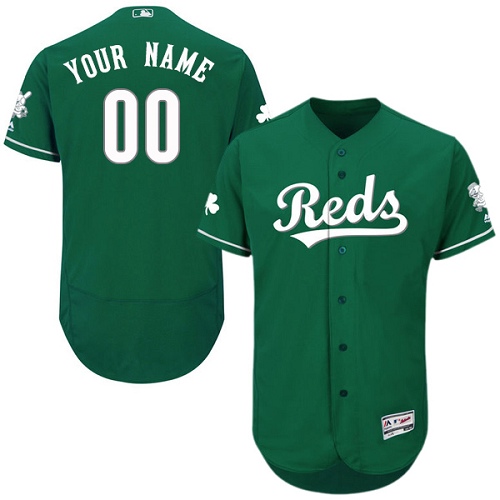 Cincinnati Reds Green Celtic Men's Customized Flexbase Jersey Cincinnati Reds Green Celtic Men's Customized Flexbase Jersey