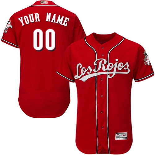 Cincinnati Reds Red Alternate Men's Customized Flexbase Jersey Cincinnati Reds Red Alternate Men's Customized Flexbase Jersey