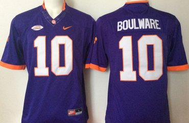 Clemson Tigers 10 Ben Boulware Purple College Football Jersey