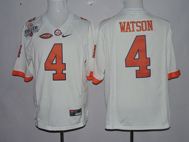 Clemson Tigers 4 Deshaun Watson White 1975-1978 Fuller College Jersey Clemson Tigers 4 Deshaun Watson White 1975-1978 Fuller College Jersey