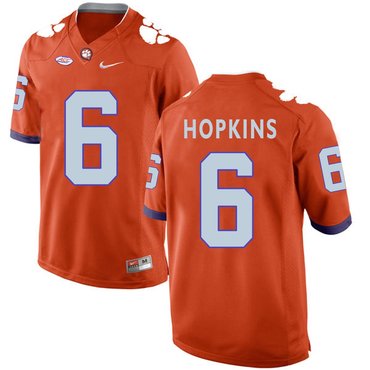 Clemson Tigers 6 DeAndre Hopkins Orange College Football Jersey