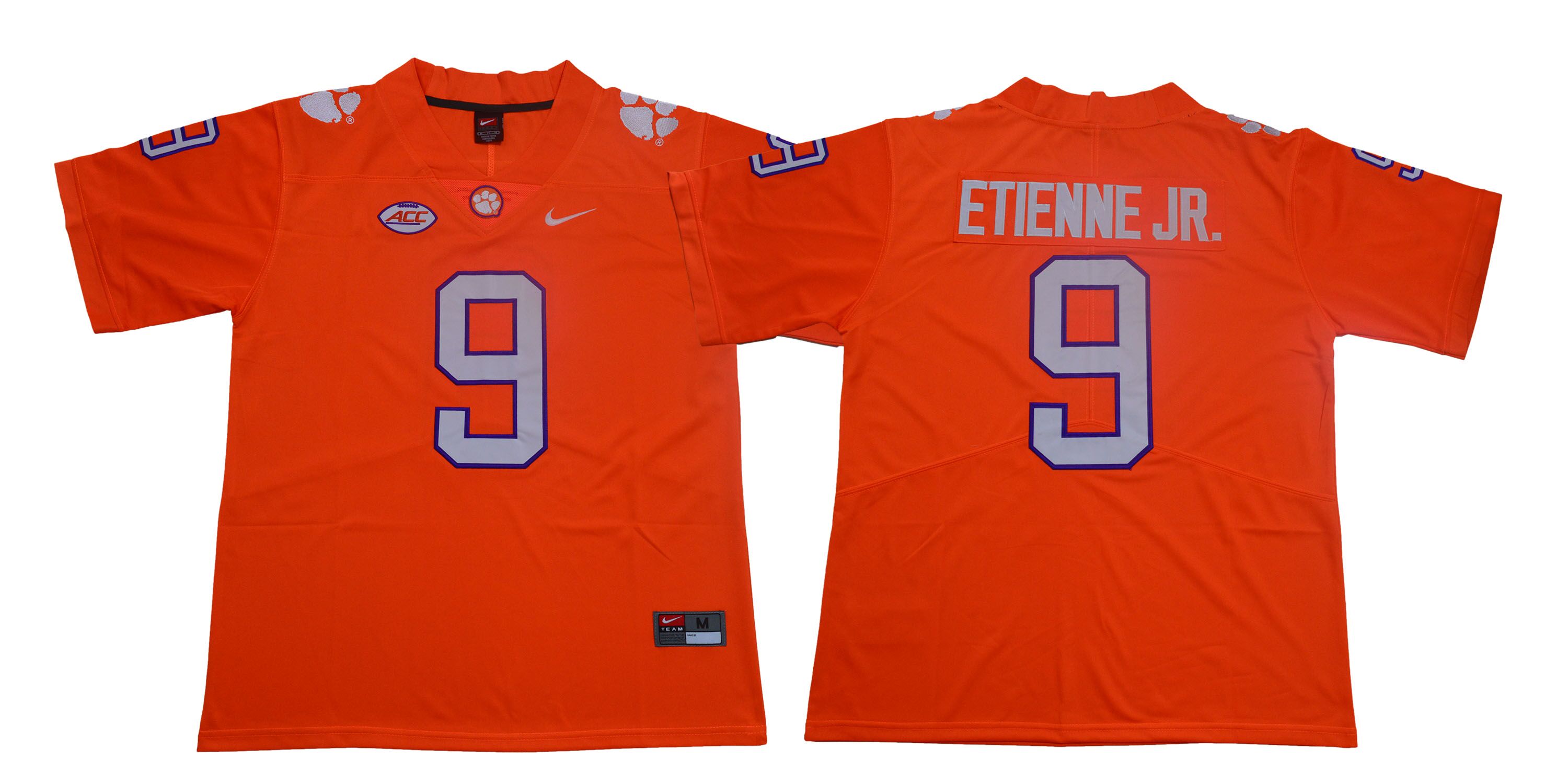 Clemson Tigers 9 Travis Etienne Jr. Orange Nike College Football Jersey