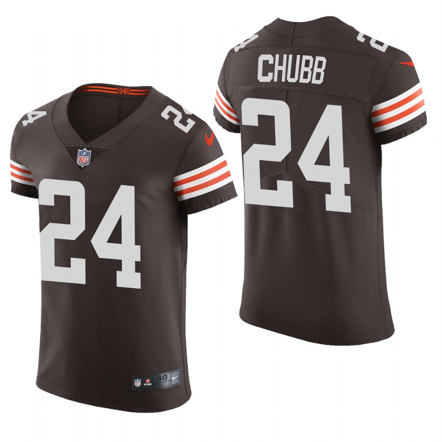 Cleveland Browns #24 Nick Chubb Nike Men's Brwon Team Color Men's Stitched NFL 2020 Vapor Untouchable Elite Jersey Cleveland Browns #24 Nick Chubb Nike Men's Brwon Team Color Men's Stitched NFL 2020 Vapor Untouchable Elite Jersey