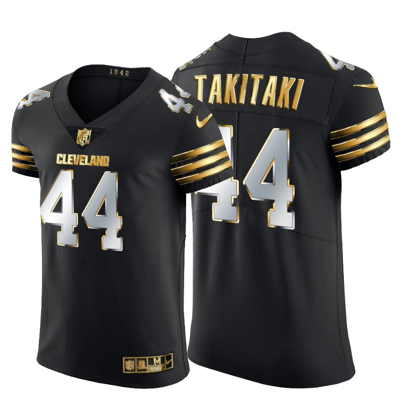 Cleveland Browns #44 Sione Takitaki Men's Nike Black Edition Vapor Untouchable Elite NFL Jersey Cleveland Browns #44 Sione Takitaki Men's Nike Black Edition Vapor Untouchable Elite NFL Jersey