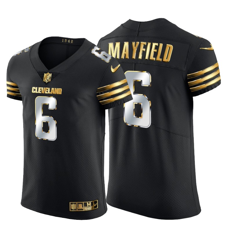 Cleveland Browns #6 Baker Mayfield Men's Nike Black Edition Vapor Untouchable Elite NFL Jersey Cleveland Browns #6 Baker Mayfield Men's Nike Black Edition Vapor Untouchable Elite NFL Jersey