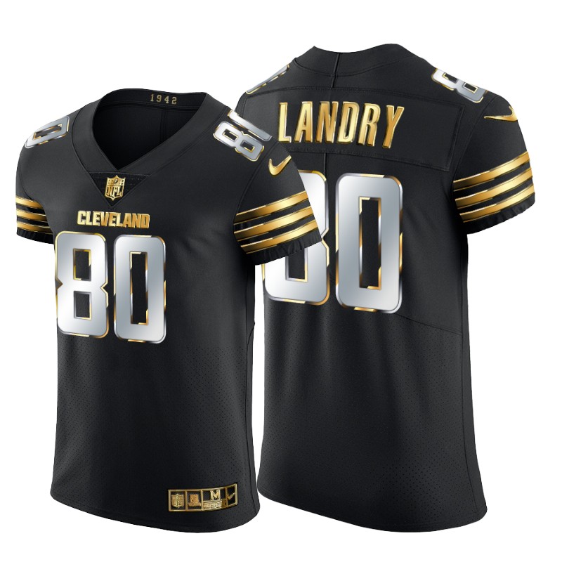 Cleveland Browns #80 Jarvis Landry Men's Nike Black Edition Vapor Untouchable Elite NFL Jersey Cleveland Browns #80 Jarvis Landry Men's Nike Black Edition Vapor Untouchable Elite NFL Jersey