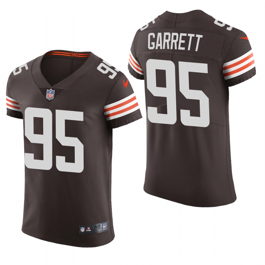Cleveland Browns #95 Myles Garrett Nike Men's Brwon Team Color Men's Stitched NFL 2020 Vapor Untouchable Elite Jersey Cleveland Browns #95 Myles Garrett Nike Men's Brwon Team Color Men's Stitched NFL 2020 Vapor Untouchable Elite Jersey