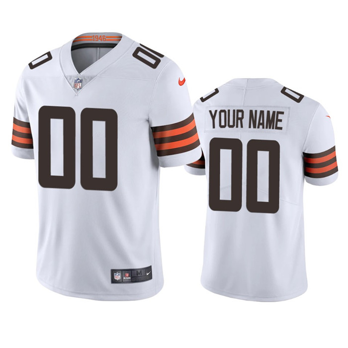 Cleveland Browns Custom Men's Nike White 2020 Vapor Limited Jersey Cleveland Browns Custom Men's Nike White 2020 Vapor Limited Jersey