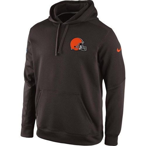 Cleveland Browns Historic Logo Nike KO Chain Fleece Pullover Performance Hoodie Brown Cleveland Browns Historic Logo Nike KO Chain Fleece Pullover Performance Hoodie Brown