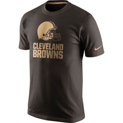Cleveland Browns Nike Brown Championship Drive Gold Collection Performance T-Shirt Cleveland Browns Nike Brown Championship Drive Gold Collection Performance T-Shirt