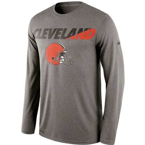 Cleveland Browns Nike Charcoal Legend Staff Practice Long Sleeves Performance T-Shirt Cleveland Browns Nike Charcoal Legend Staff Practice Long Sleeves Performance T-Shirt