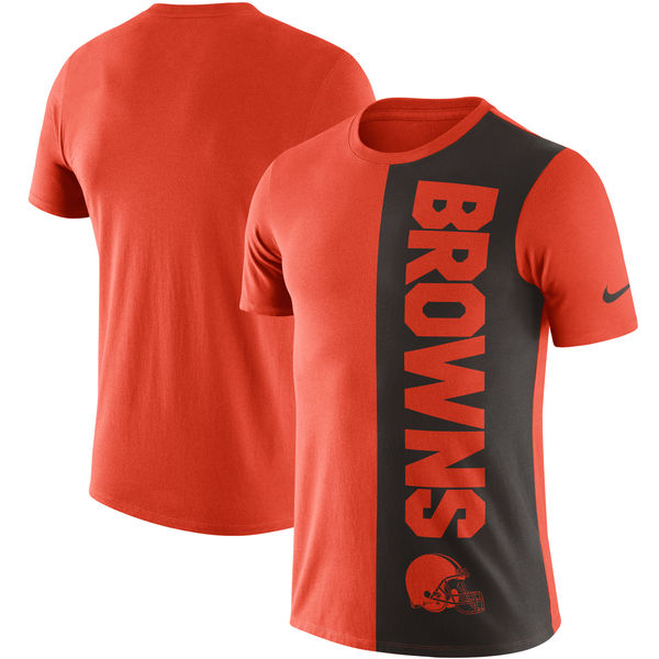 Cleveland Browns Nike Coin Flip Tri Blend T-Shirt Orange Brown