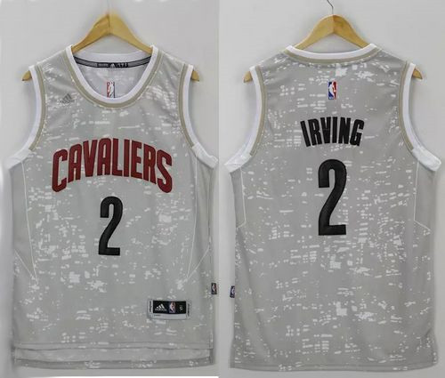 Cleveland Cavaliers #2 Kyrie Irving Grey City Light Stitched NBA Jersey - 副本
