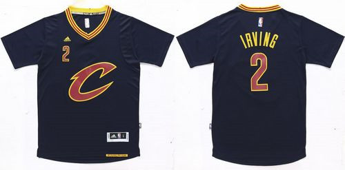 Cleveland Cavaliers #2 Kyrie Irving Navy Blue 2015-2016 Season Stitched NBA Jersey