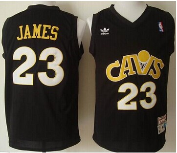 Cleveland Cavaliers #23 LeBron James Black CAVS Throwback Stitched NBA Jersey