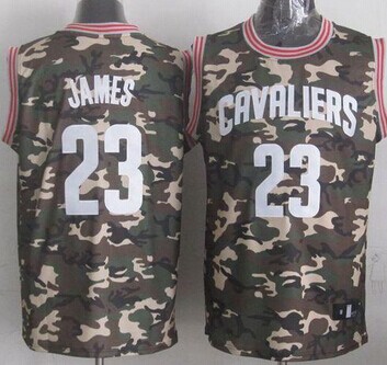 Cleveland Cavaliers #23 LeBron James Camo Stealth Collection Stitched NBA Jersey