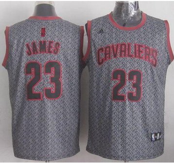 Cleveland Cavaliers #23 LeBron James Grey Static Fashion Stitched NBA Jersey