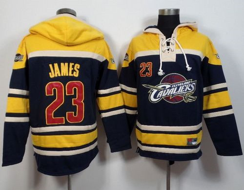 Cleveland Cavaliers #23 LeBron James Navy Blue Sawyer Hooded Sweatshirt NBA Hoodie Cleveland Cavaliers #23 LeBron James Navy Blue Sawyer Hooded Sweatshirt NBA Hoodie