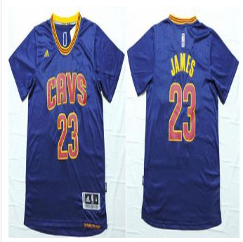Cleveland Cavaliers #23 LeBron James Navy Blue Short Sleeve Stitched NBA Jersey