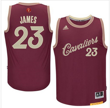 Cleveland Cavaliers #23 LeBron James Red 2015-2016 Christmas Day Stitched NBA Jersey