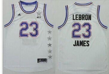 Cleveland Cavaliers #23 LeBron James White 2015 All Star Stitched NBA Jersey