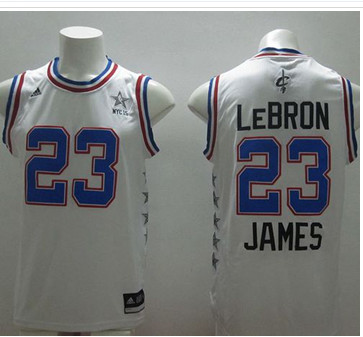 Cleveland Cavaliers #23 LeBron James White 2015 All Star Stitched NBA Jersey
