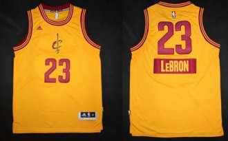 Cleveland Cavaliers #23 LeBron James Yellow 2014-15 Christmas Day Stitched NBA Jersey