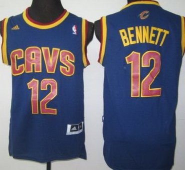 Cleveland Cavaliers 12 Anthony Bennett Blue Revolution 30 Swingman NBA Jerseys