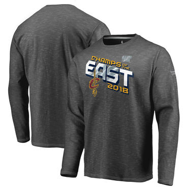 Cleveland Cavaliers Fanatics Branded 2018 Eastern Conference Champions Locker Room Long Sleeve T-Shirt Heather Charcoal Cleveland Cavaliers Fanatics Branded 2018 Eastern Conference Champions Locker Room Long Sleeve T-Shirt Heather Charcoal