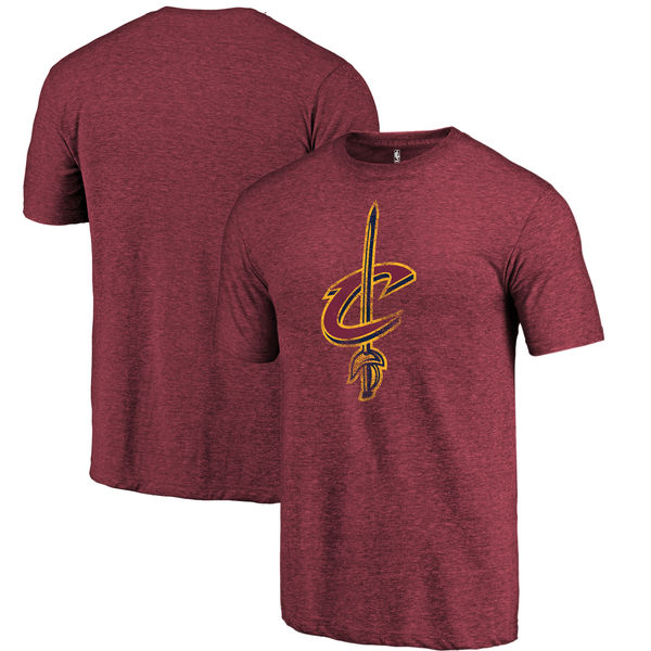 Cleveland Cavaliers Fanatics Branded Wine Distressed Team Tri-Blend T-Shirt Cleveland Cavaliers Fanatics Branded Wine Distressed Team Tri-Blend T-Shirt