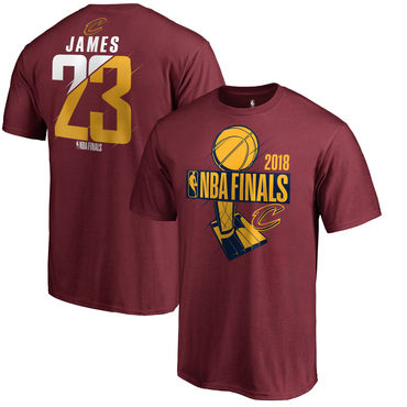 Cleveland Cavaliers LeBron James Fanatics Branded 2018 NBA Finals Bound Player Name & Number T-Shirt Burgundy Cleveland Cavaliers LeBron James Fanatics Branded 2018 NBA Finals Bound Player Name & Number T-Shirt Burgundy