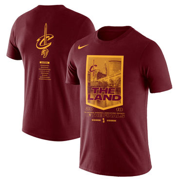 Cleveland Cavaliers Nike 2018 NBA Finals Bound City DNA Cotton Performance T-Shirt Red Cleveland Cavaliers Nike 2018 NBA Finals Bound City DNA Cotton Performance T-Shirt Red
